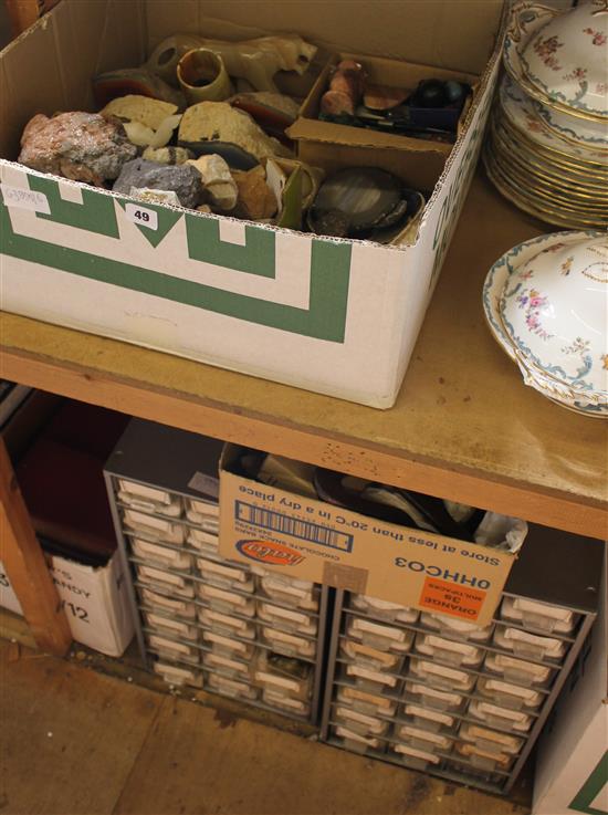 Collection of geologiocal samples some in cases